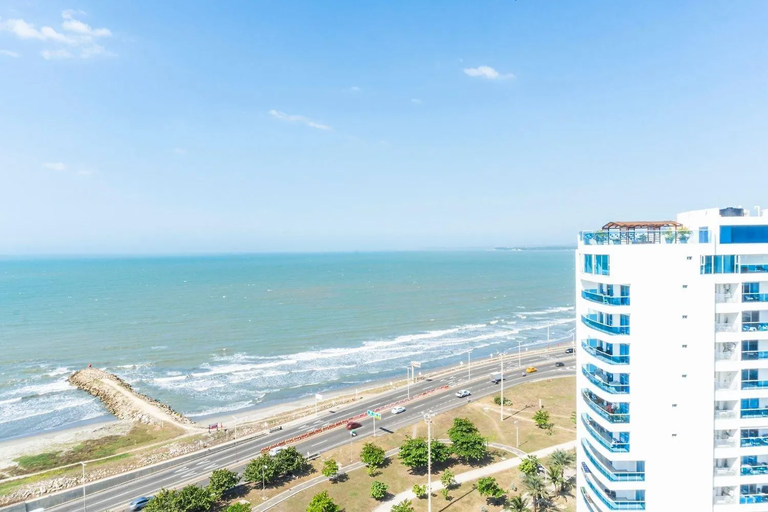 Cb1528 Hermosa Suite - Loft Frente Al Mar Crespo Cartagena Apartmán